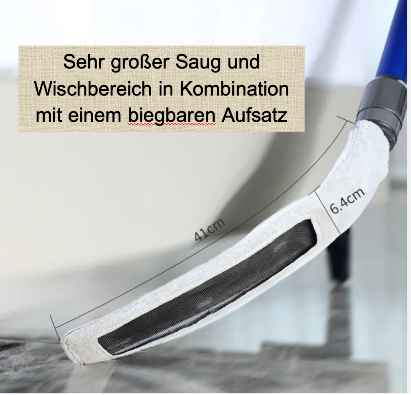 Flacher Staubwischeraufsatz kompatibel mit Dyson